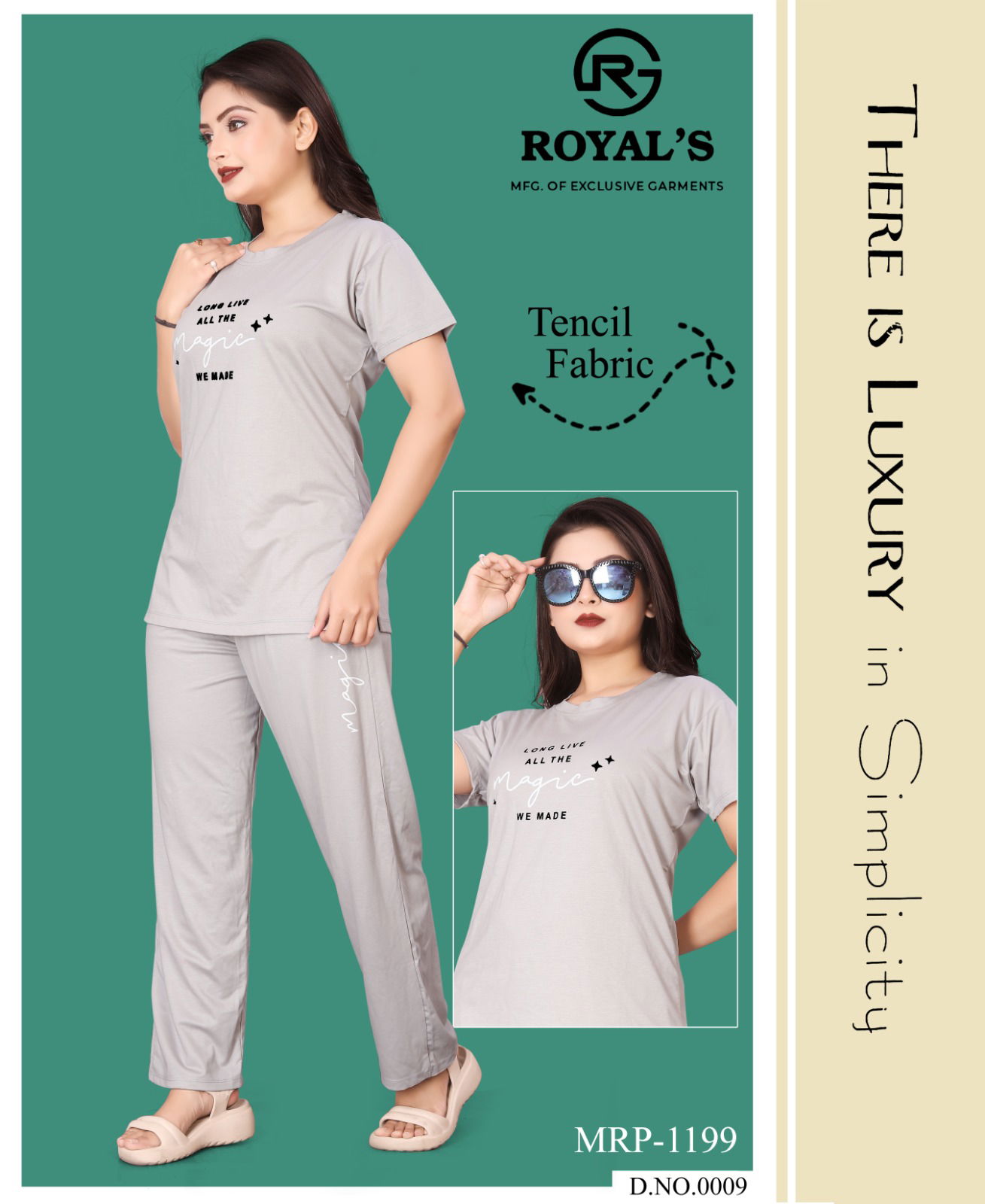 Royals Tencil Lycrat Night Suit Wholesale Online